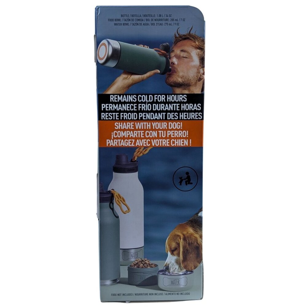 Asobu Buddy Vacuum Insulated Reusabl Bottle Pet Bowl Set 2-Pack Portable Outdoor - Picture 3 of 8